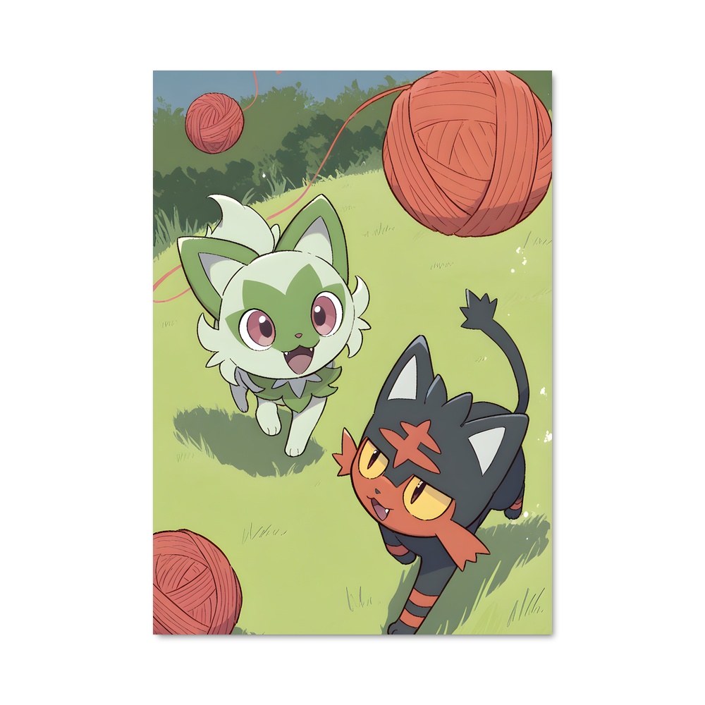 Poster Sprigatito duo – affiche Pokemon