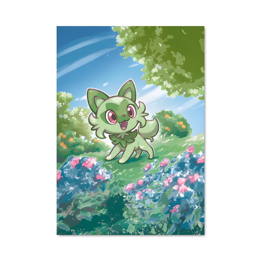 Poster Sprigatito Sourire – affiche Pokemon