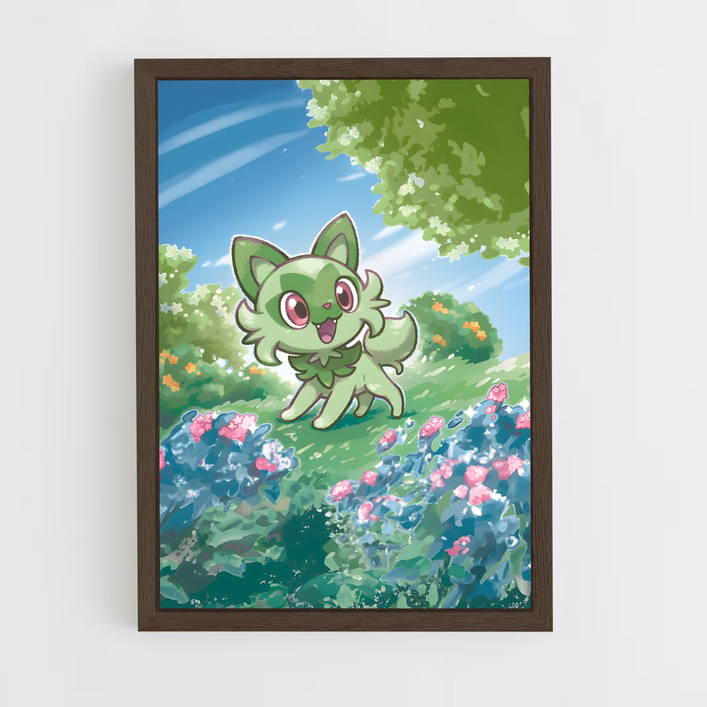 Poster Sprigatito Sourire – affiche Pokemon (vue 5)