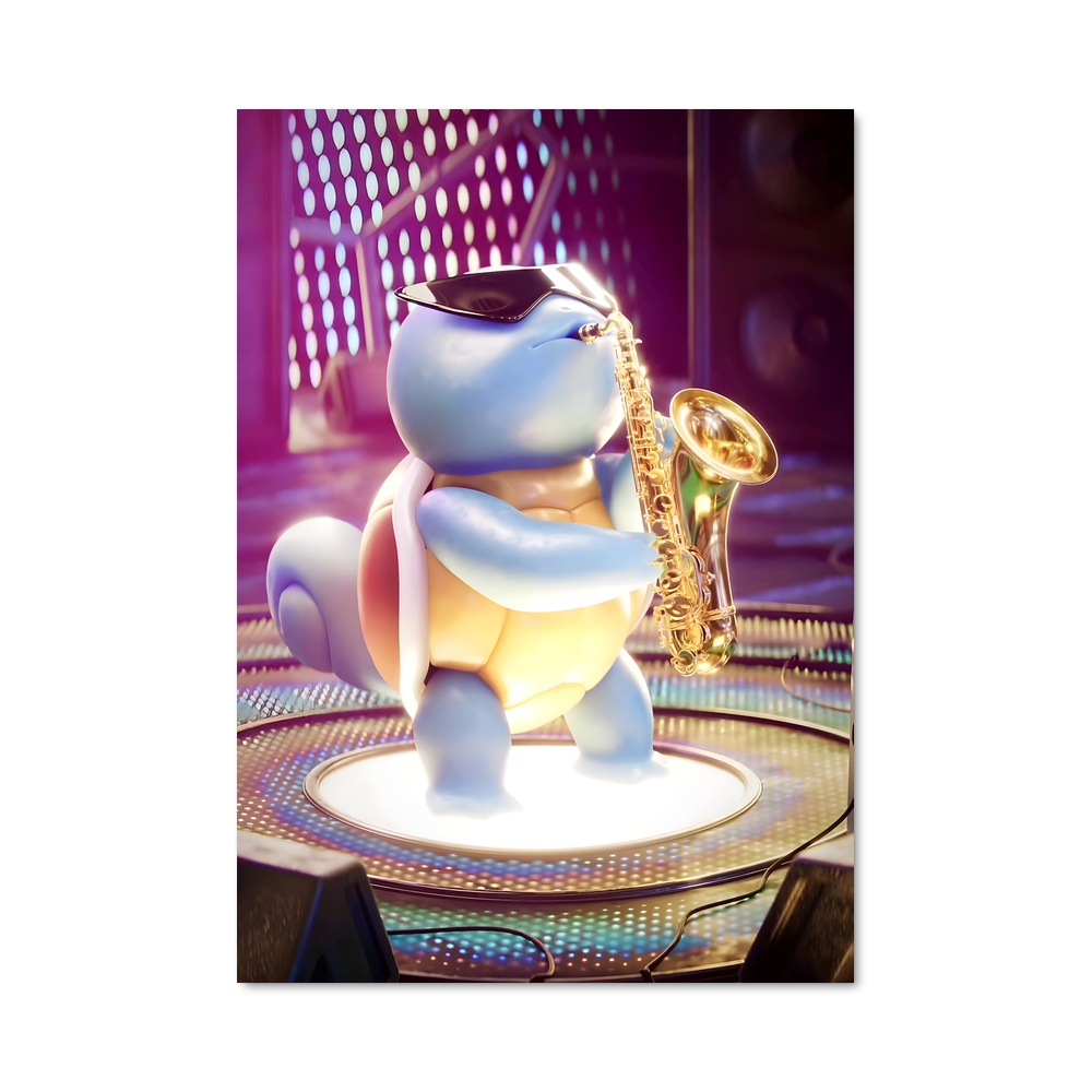 Poster Squirtle Jazzman – affiche Pokemon
