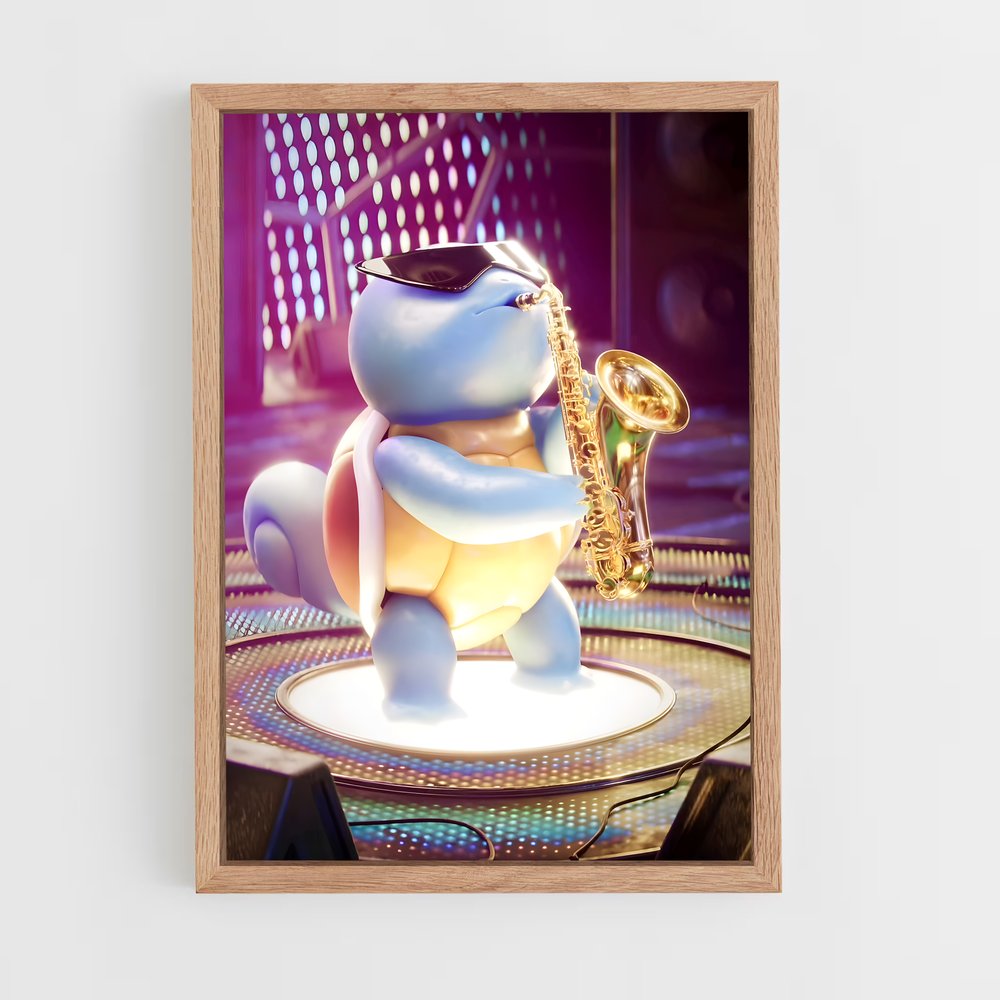 Poster Squirtle Jazzman – affiche Pokemon (vue 4)