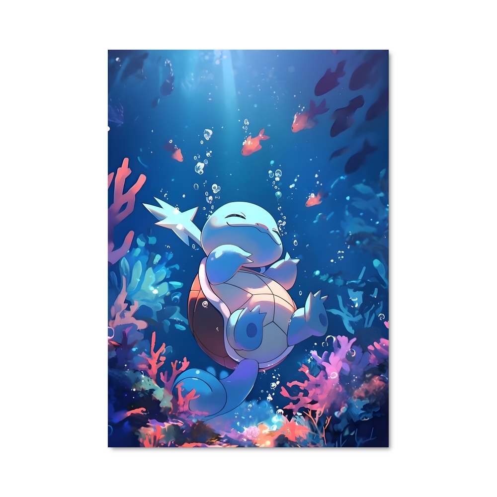 Poster Squirtle Surfer – affiche Pokemon