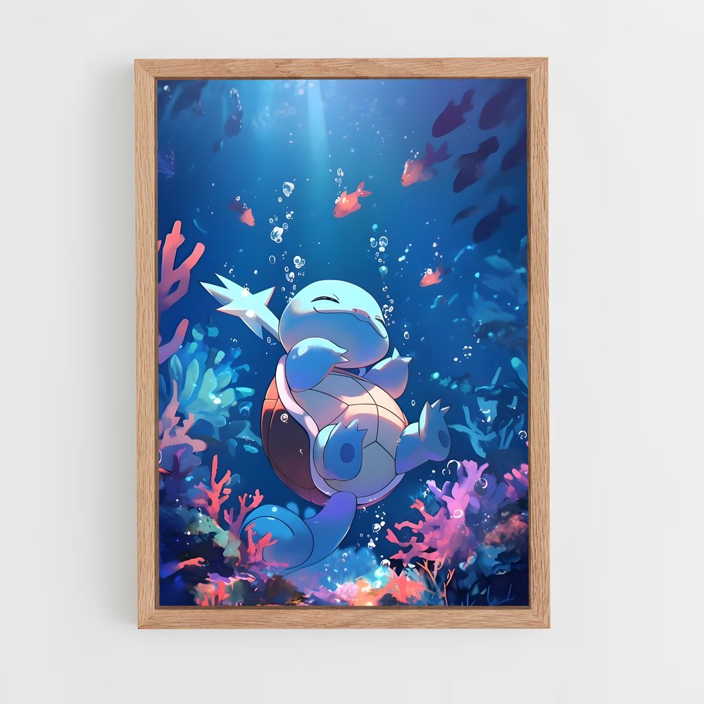 Poster Squirtle Surfer – affiche Pokemon (vue 4)