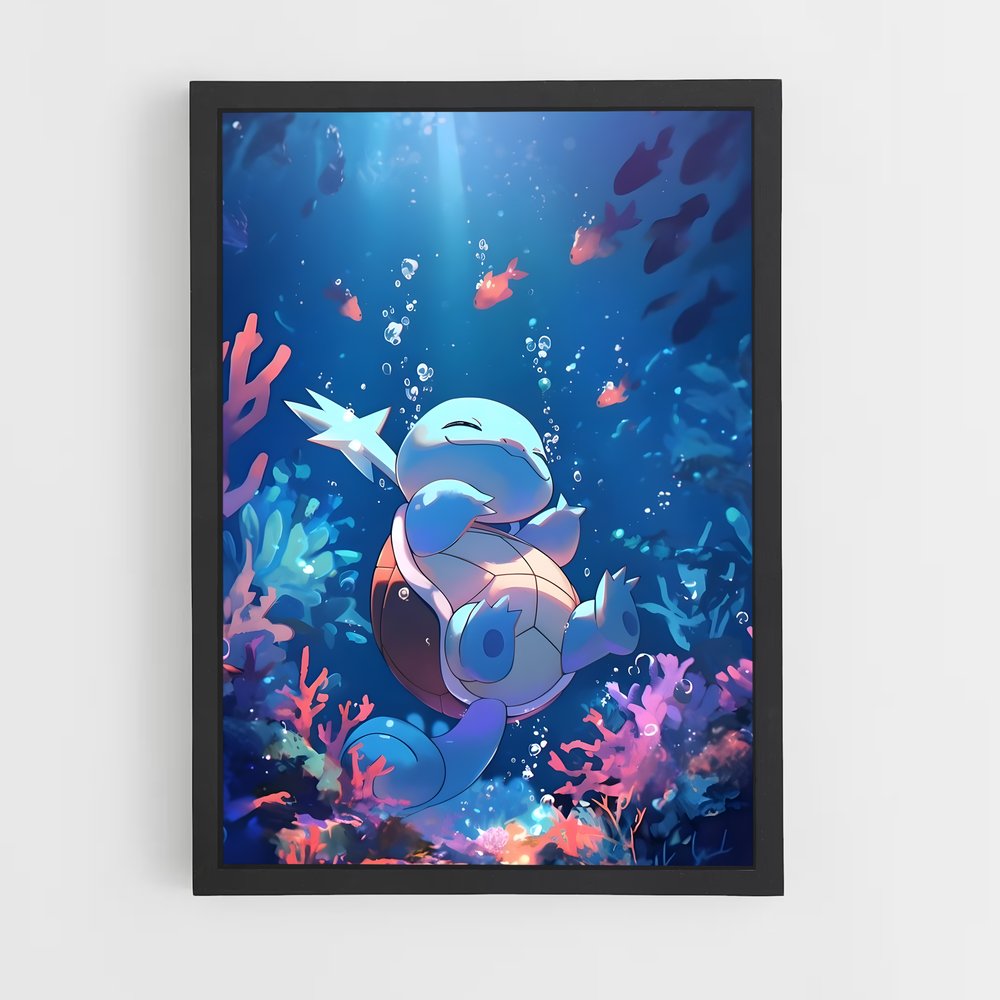 Poster Squirtle Surfer – affiche Pokemon (vue 2)