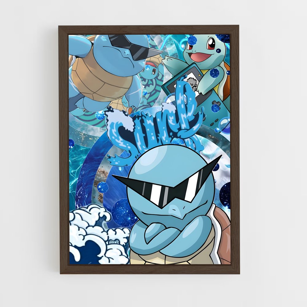 Poster Squirtle bain – affiche Pokemon (vue 5)