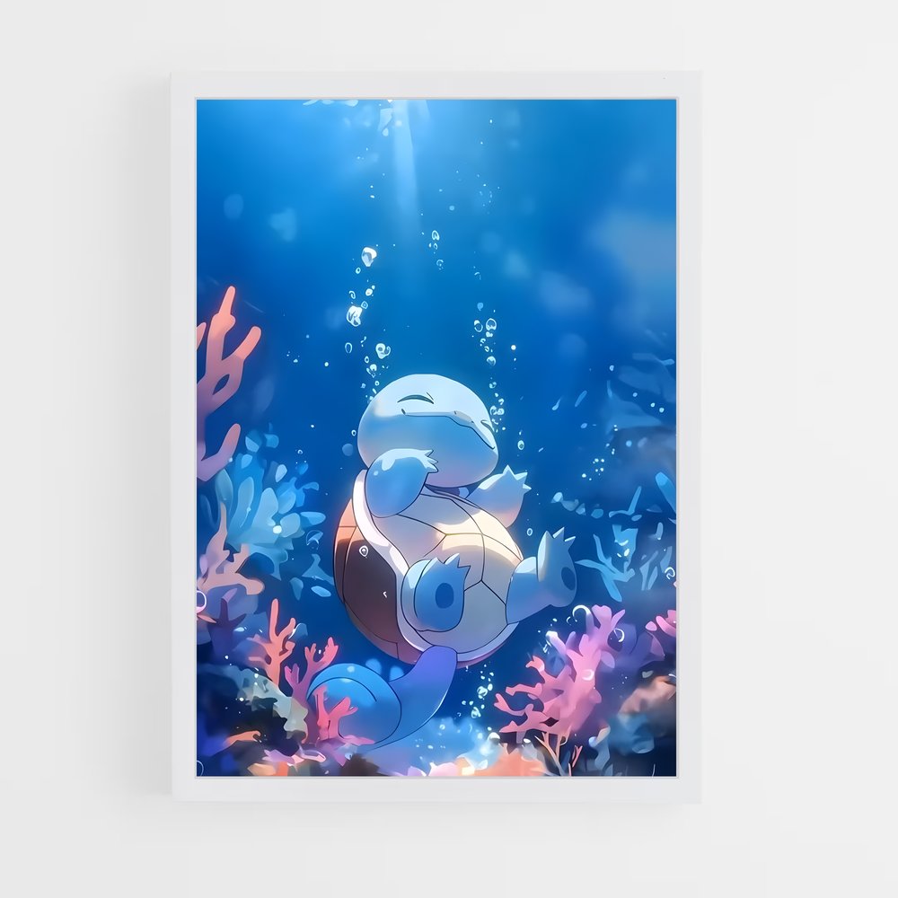 Poster Squirtle by the Sea – affiche Pokemon (vue 3)