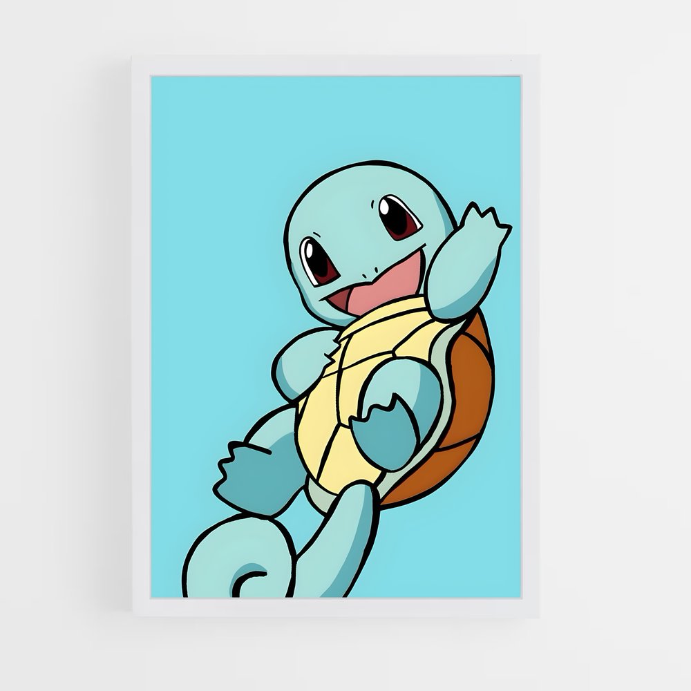 Poster Splash de Squirtle – affiche Pokemon (vue 3)