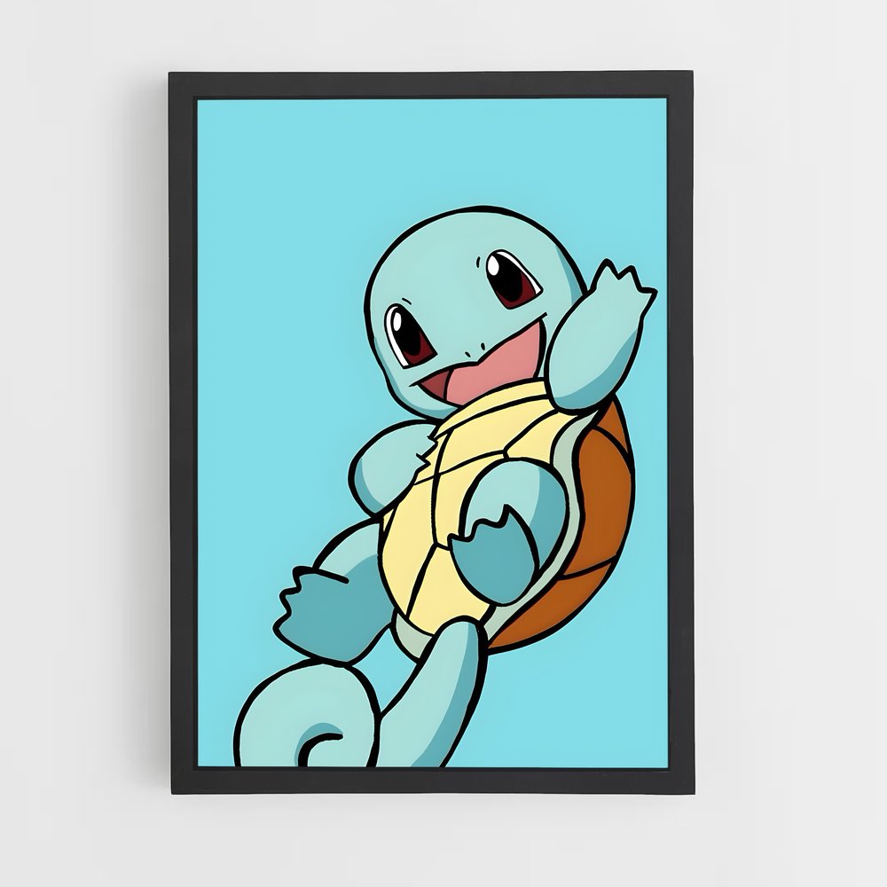 Poster Splash de Squirtle – affiche Pokemon (vue 2)