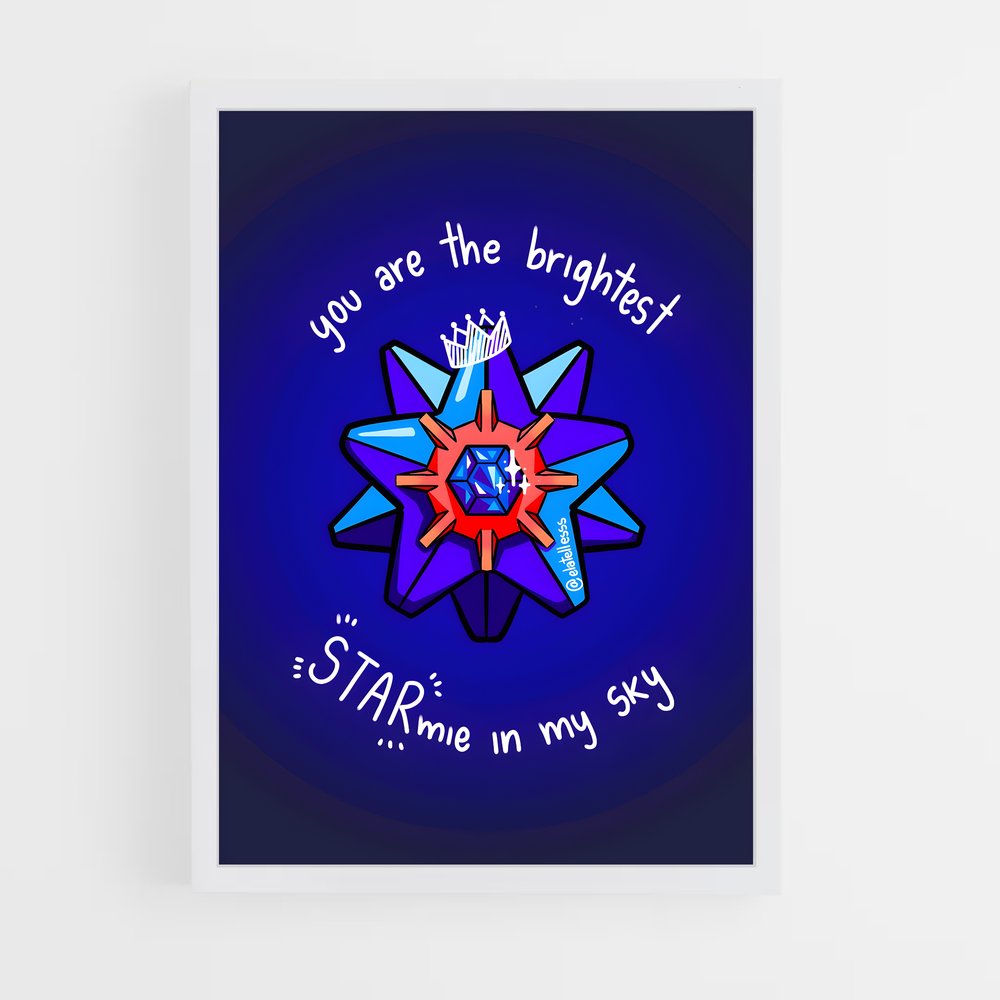 Poster Étoile Brillante – affiche Pokemon (vue 3)