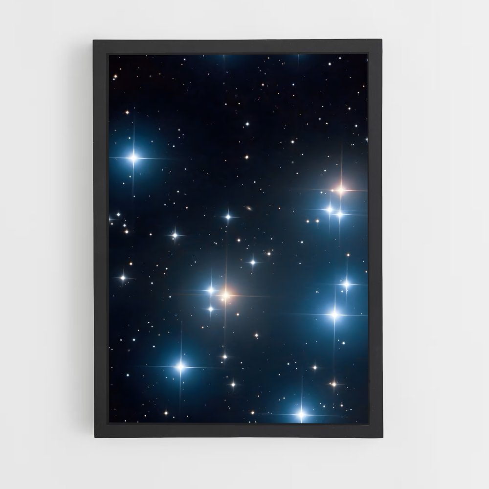 Poster Merveilles des Pléiades – affiche Étoiles (vue 2)