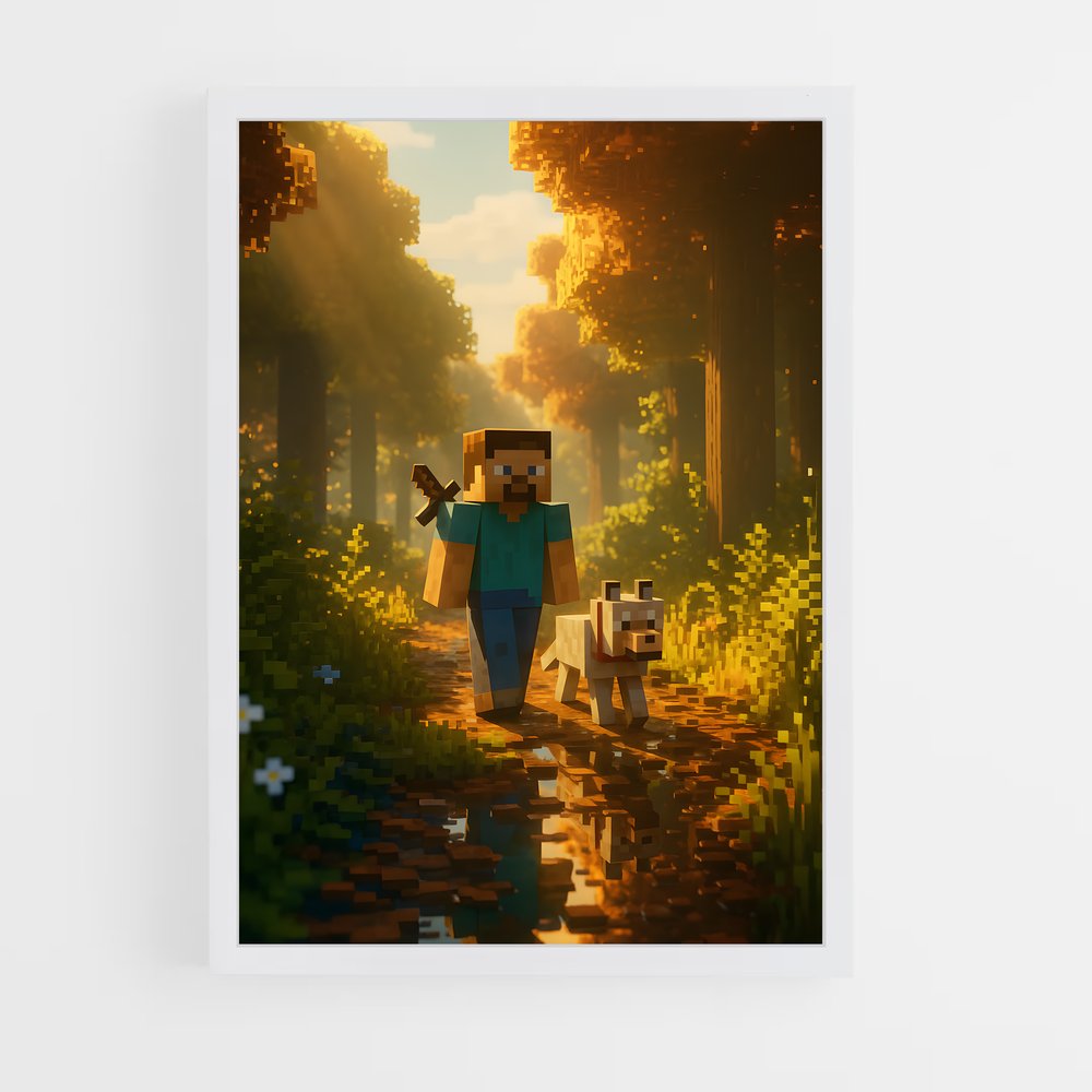 Poster Aventure Sylvestre – affiche Minecraft (vue 3)
