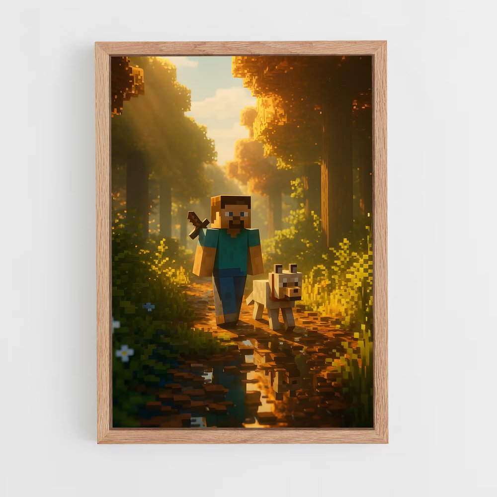 Poster Aventure Sylvestre – affiche Minecraft (vue 4)
