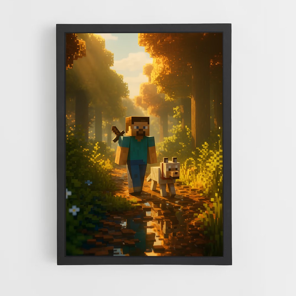 Poster Aventure Sylvestre – affiche Minecraft (vue 2)