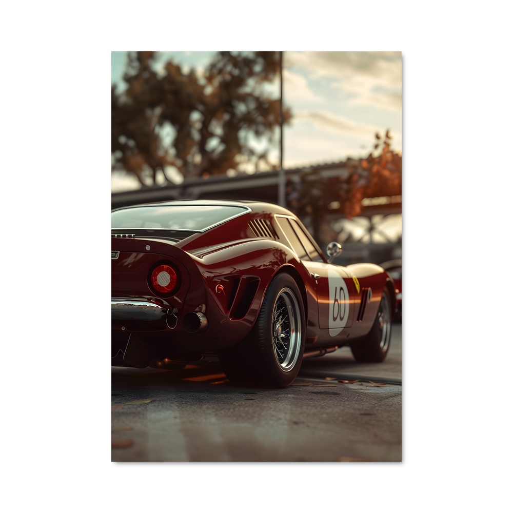 Poster Petite Voiture Rouge
