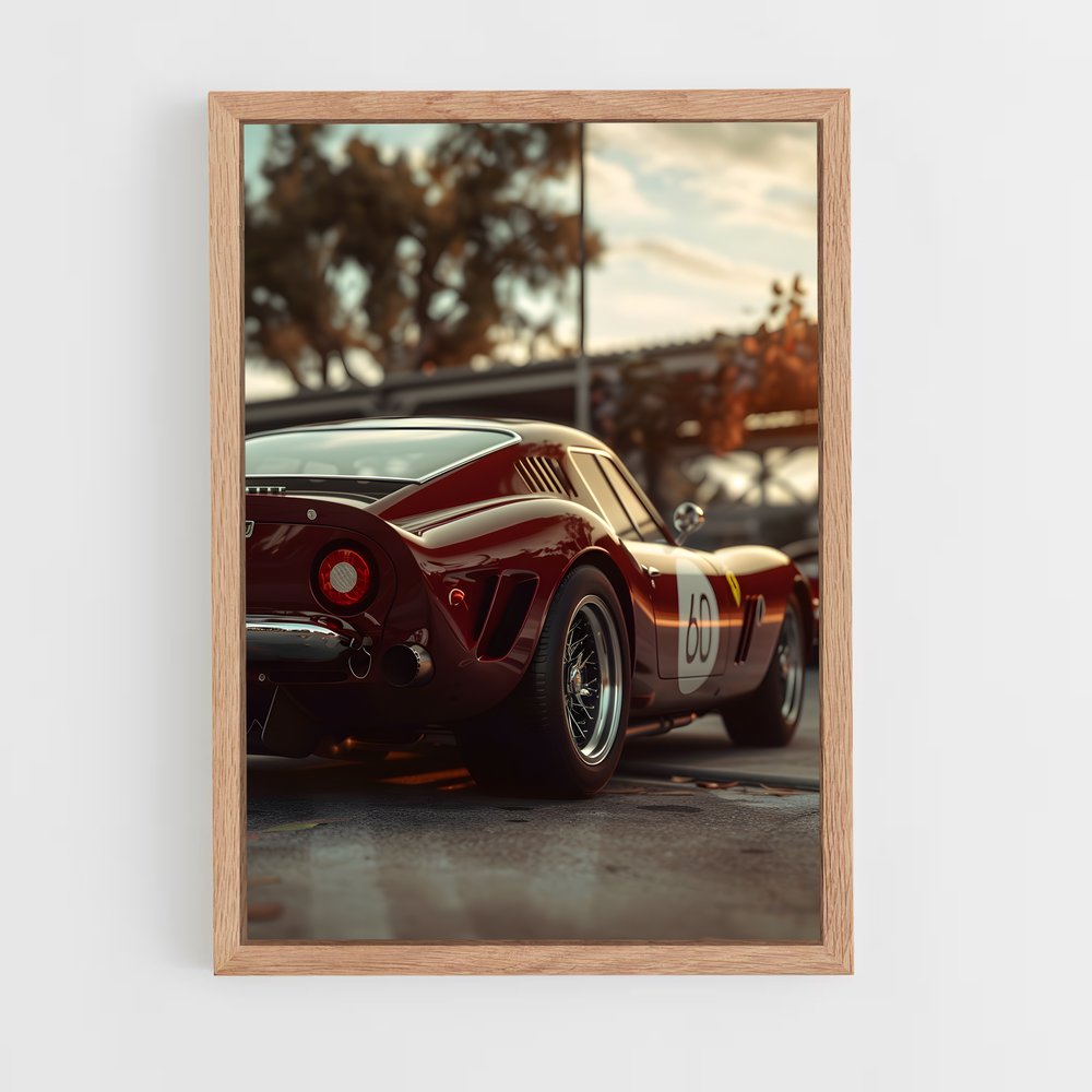 Poster Petite Voiture Rouge – affiche Dallara (vue 4)