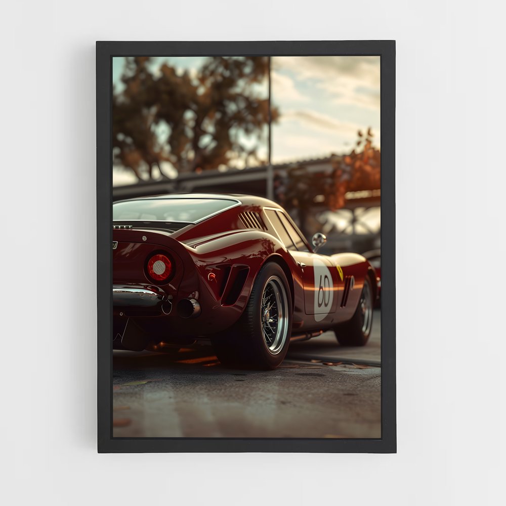 Poster Petite Voiture Rouge – affiche Dallara (vue 2)