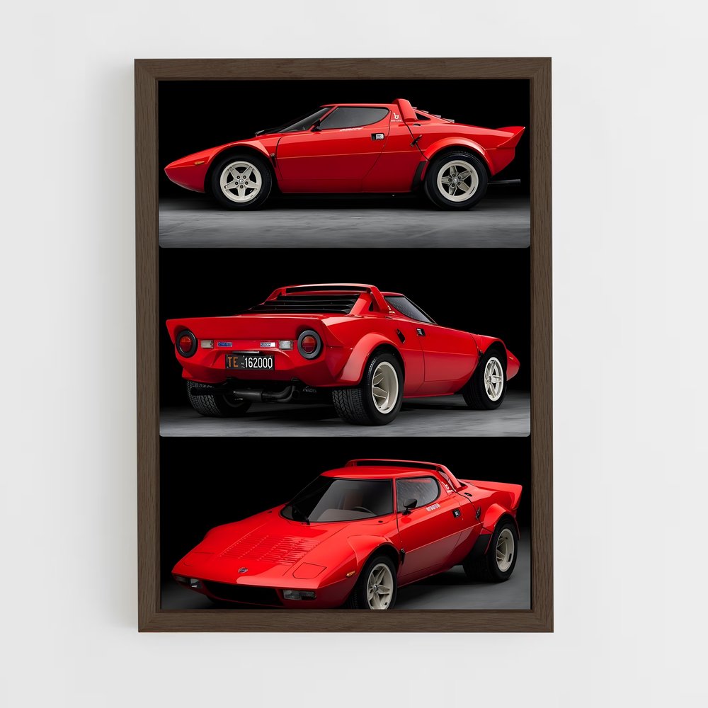 Poster Stratos Rouge Admirez – affiche Lancia (vue 5)