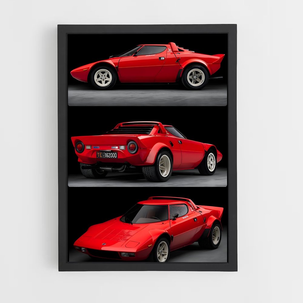 Poster Stratos Rouge Admirez – affiche Lancia (vue 2)