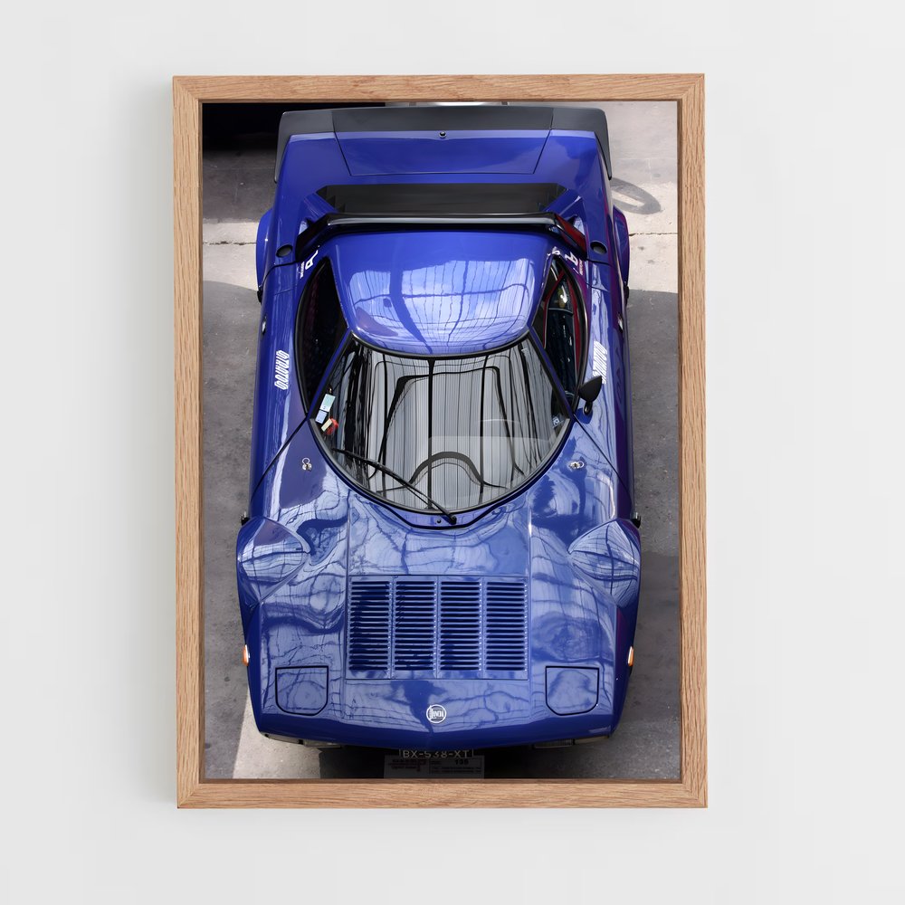 Poster Stratos Bleu – affiche Lancia (vue 4)