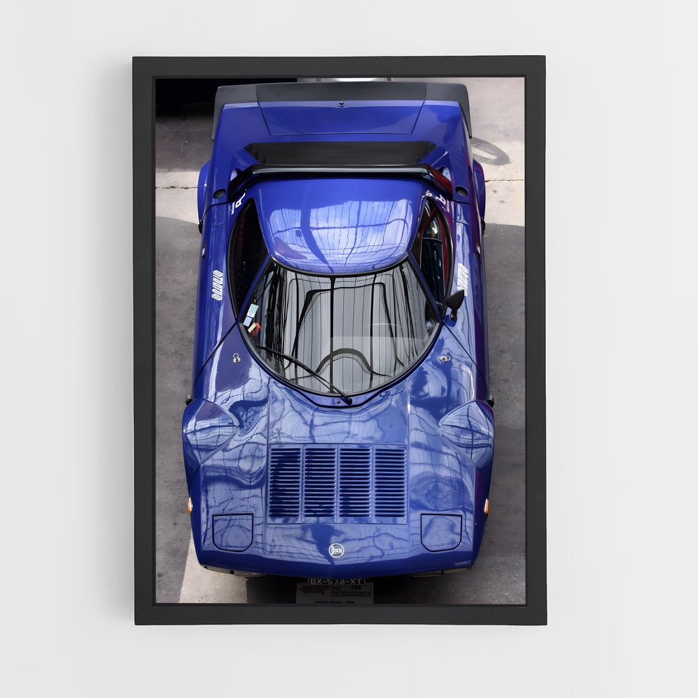 Poster Stratos Bleu – affiche Lancia (vue 2)