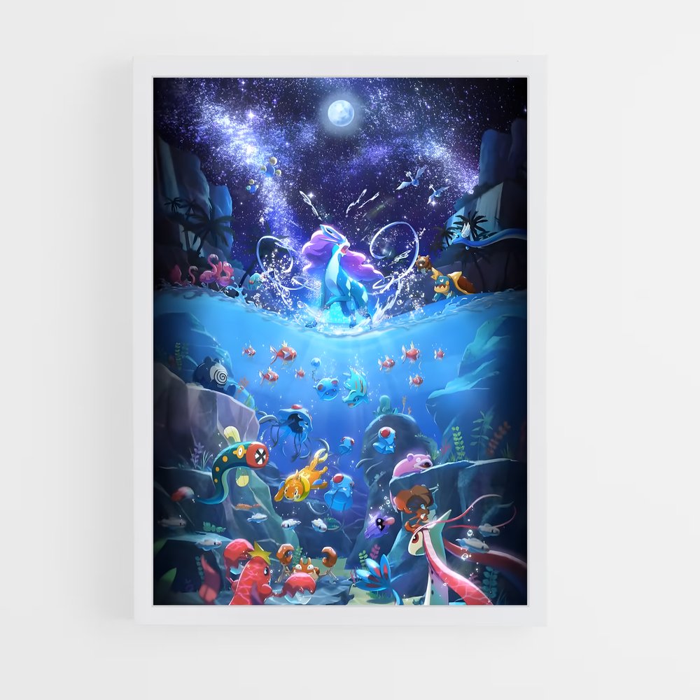 Poster Suicune: L'Éveil des Légendes – affiche Pokemon (vue 3)