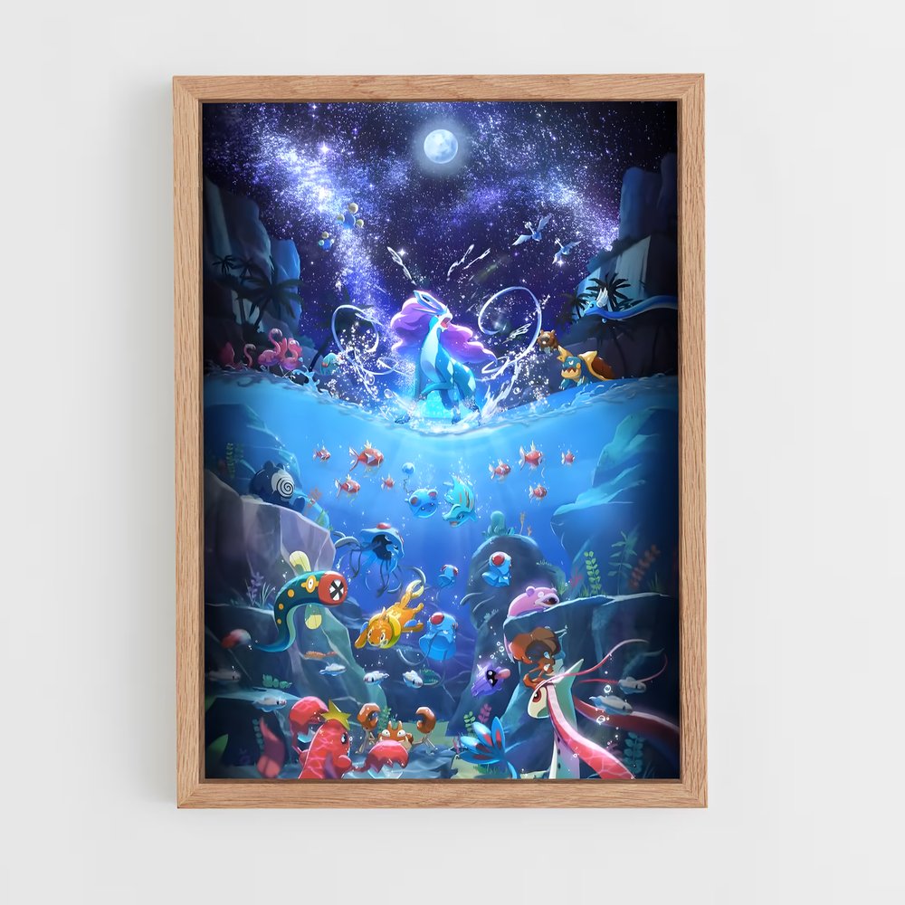 Poster Suicune: L'Éveil des Légendes – affiche Pokemon (vue 4)