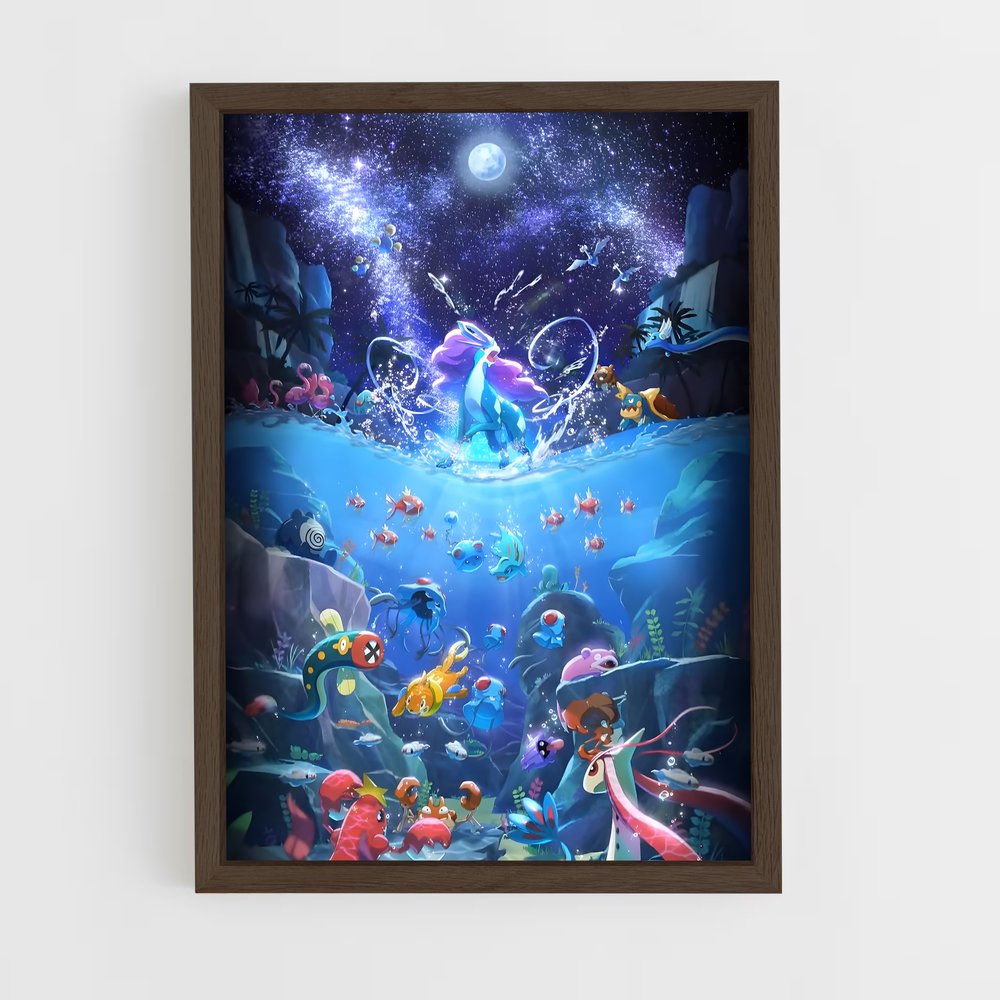 Poster Suicune: L'Éveil des Légendes – affiche Pokemon (vue 5)