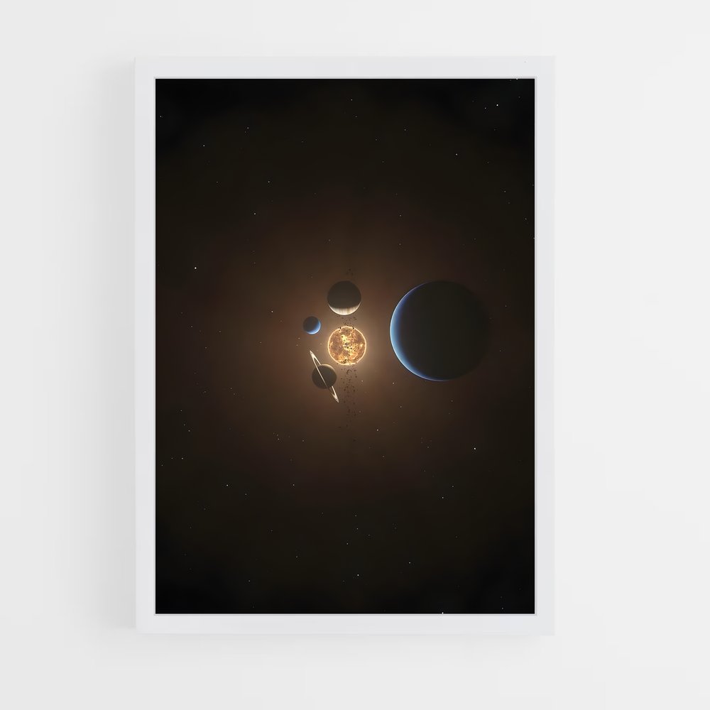 Poster Étoile Naissante – affiche Système solaire (vue 3)