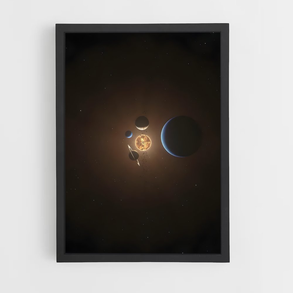 Poster Étoile Naissante – affiche Système solaire (vue 2)