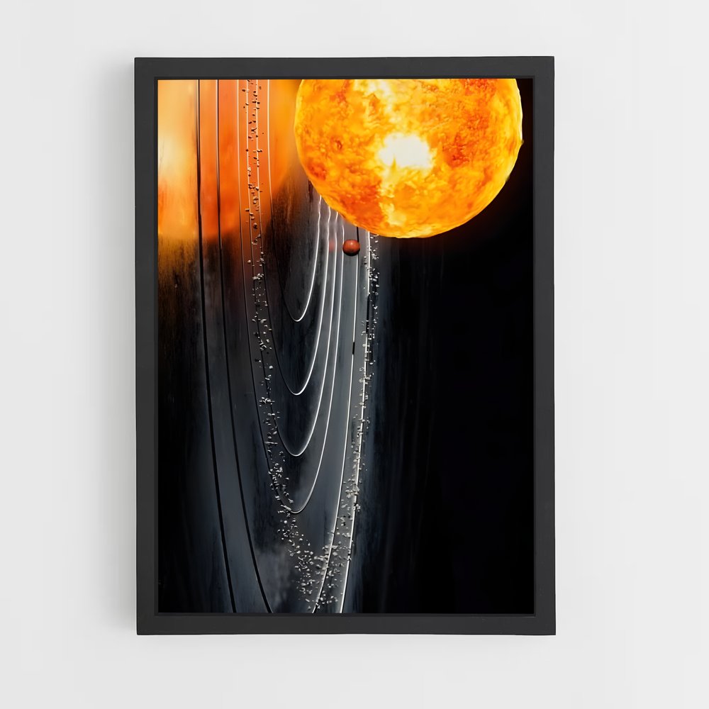Poster Lancement Astéroïdal – affiche Système solaire (vue 2)