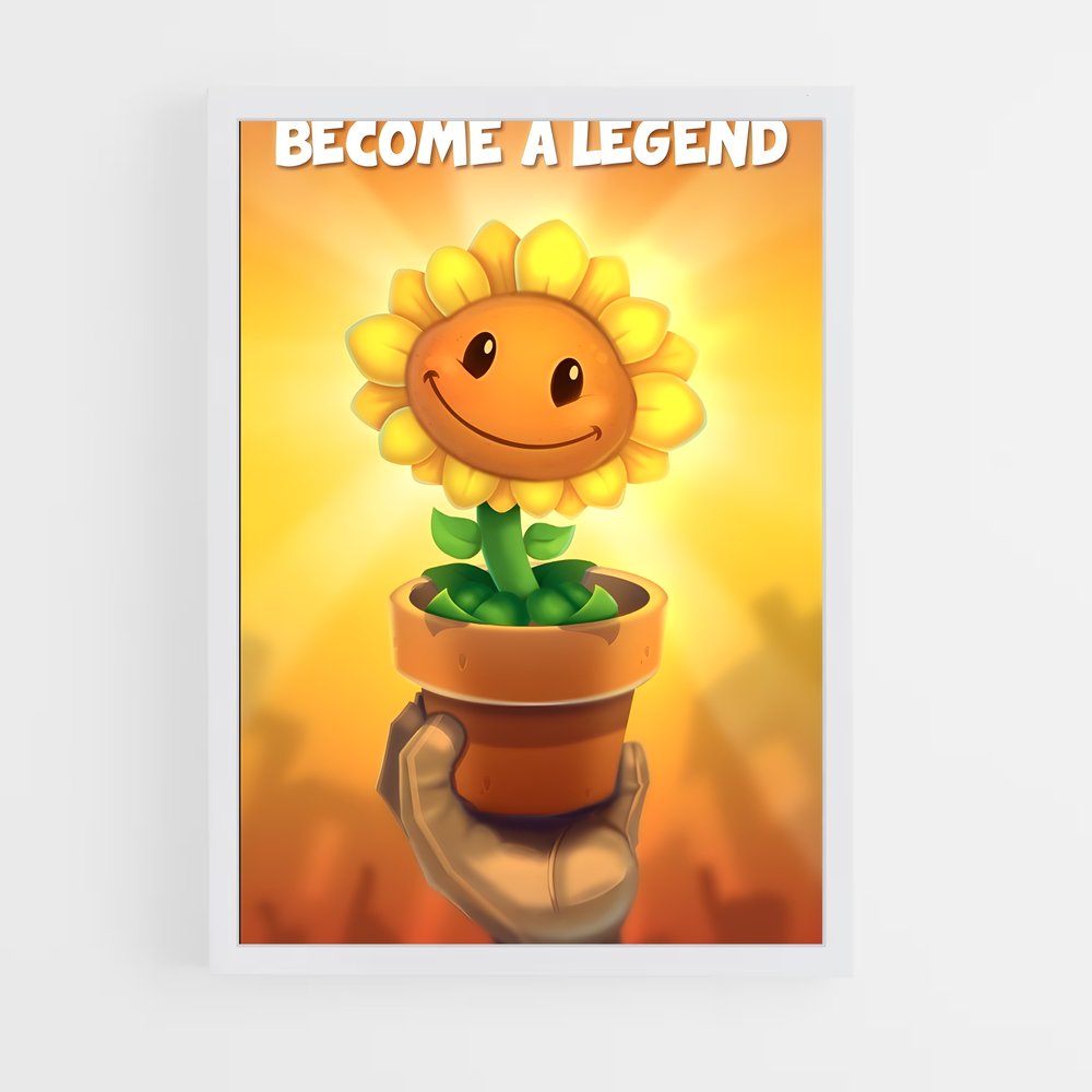 Poster Légende Tournesol – affiche Plants vs zombies (vue 3)