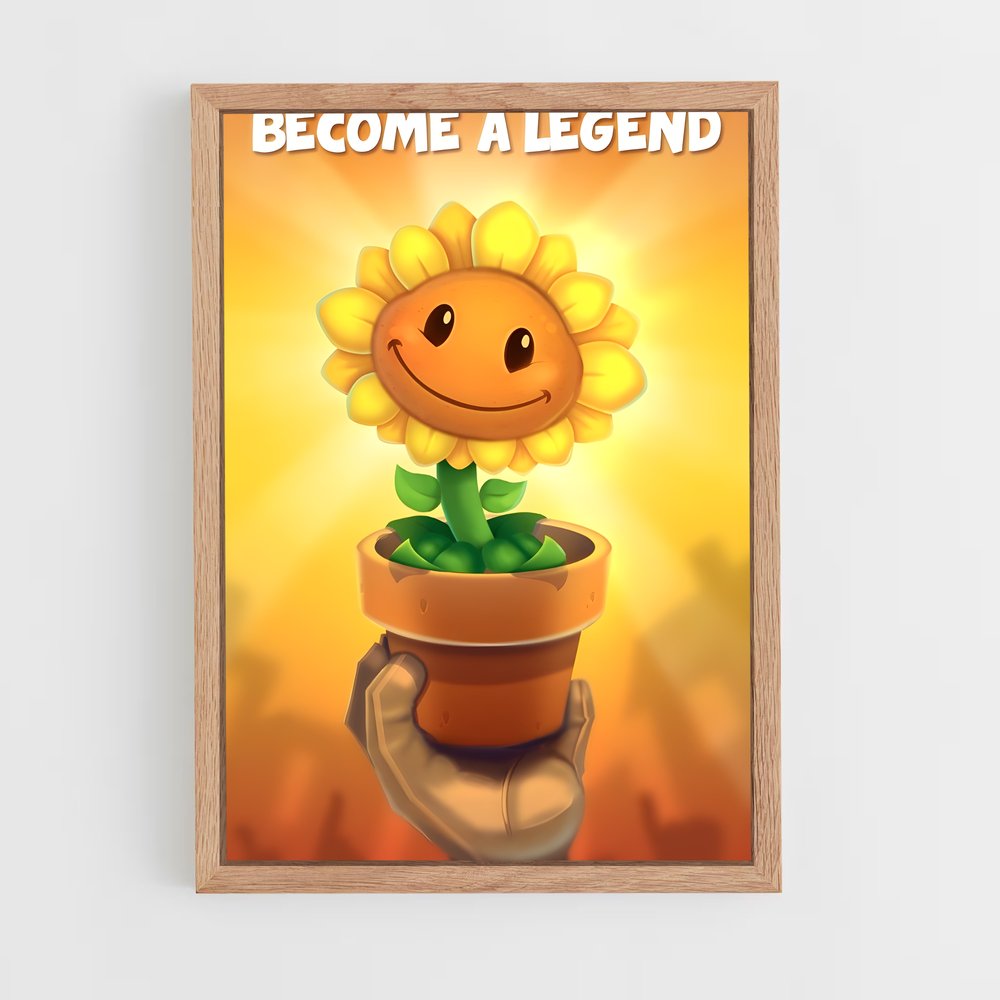 Poster Légende Tournesol – affiche Plants vs zombies (vue 4)
