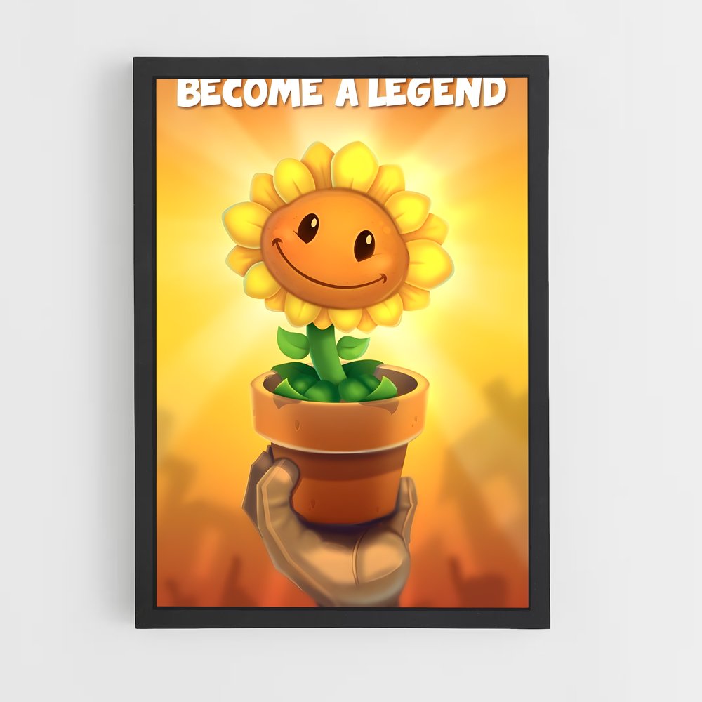 Poster Légende Tournesol – affiche Plants vs zombies (vue 2)
