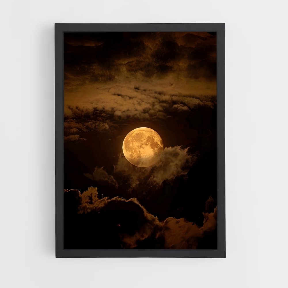 Poster Lune Éblouissante – affiche Univers (vue 2)