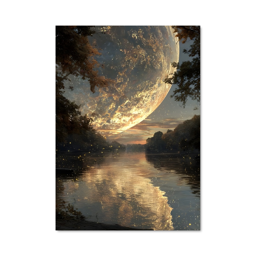 Poster Lune Miroir – affiche Univers