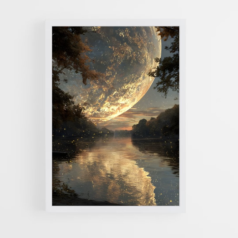 Poster Lune Miroir – affiche Univers (vue 3)