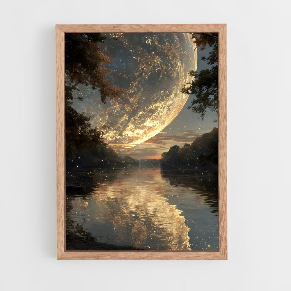 Poster Lune Miroir – affiche Univers (vue 4)