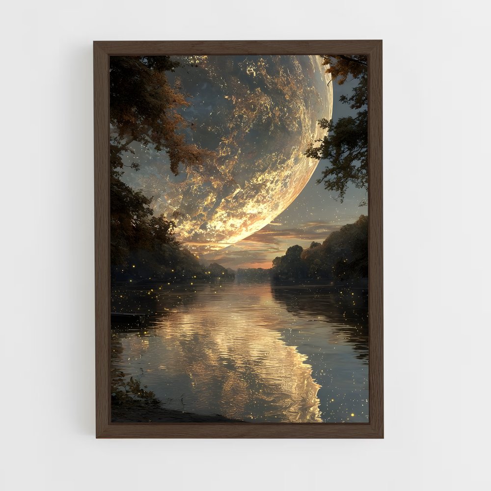 Poster Lune Miroir – affiche Univers (vue 5)