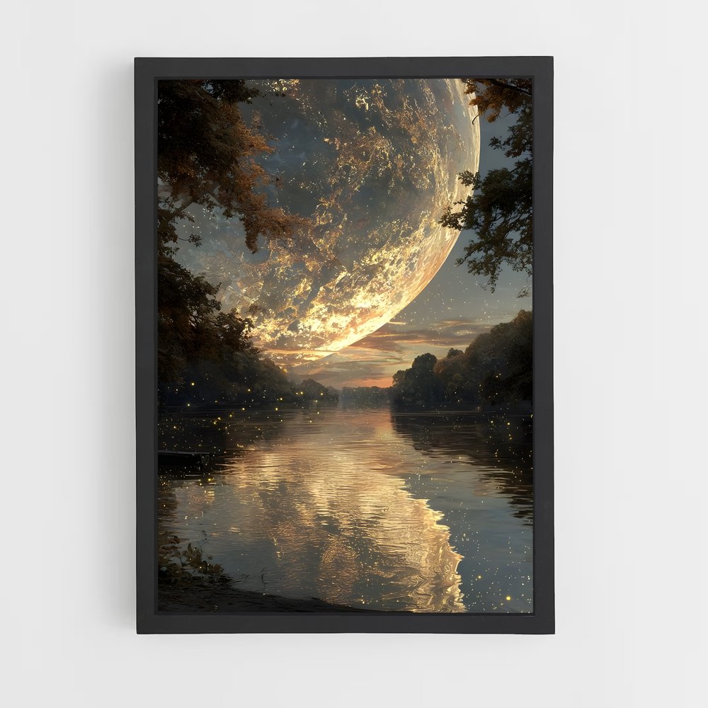 Poster Lune Miroir – affiche Univers (vue 2)