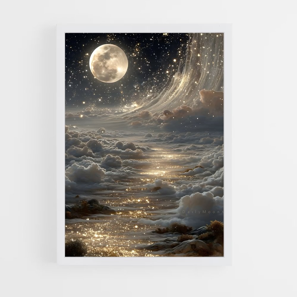 Poster Supermoon Éblouissant – affiche Univers (vue 3)
