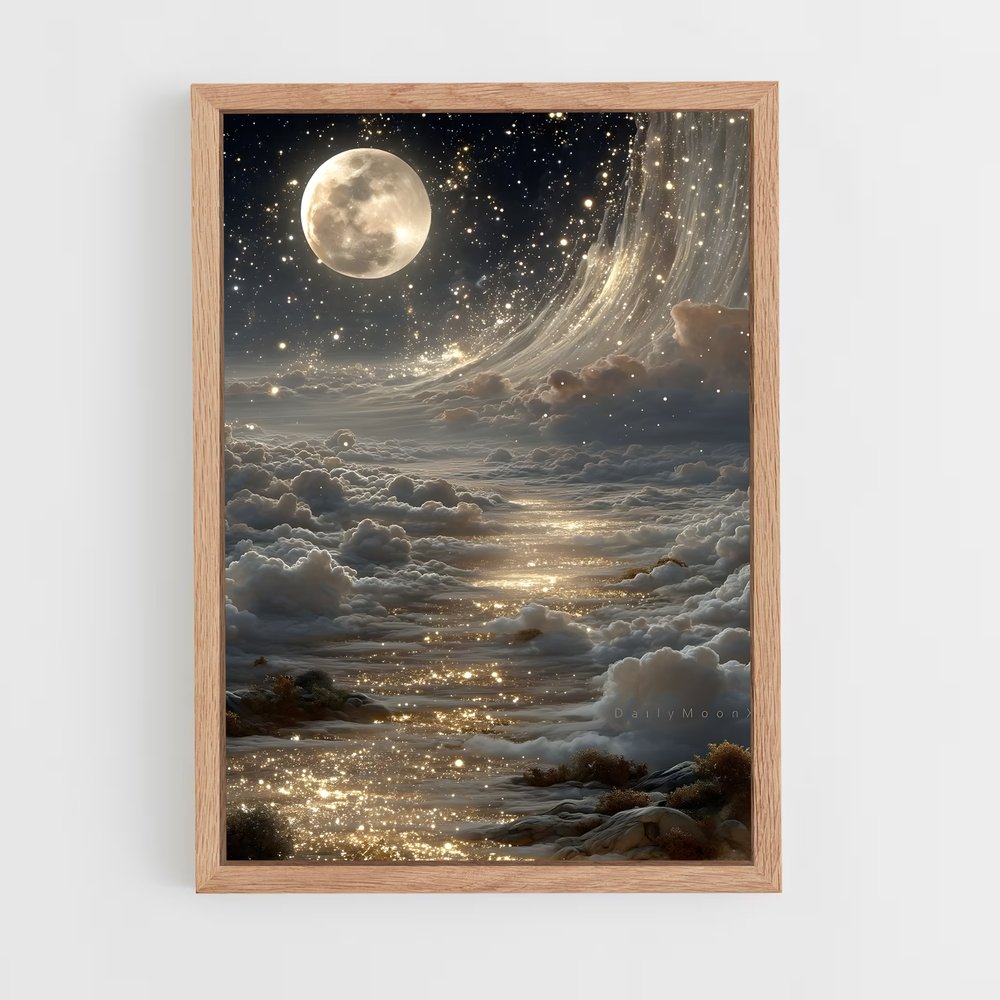 Poster Supermoon Éblouissant – affiche Univers (vue 4)