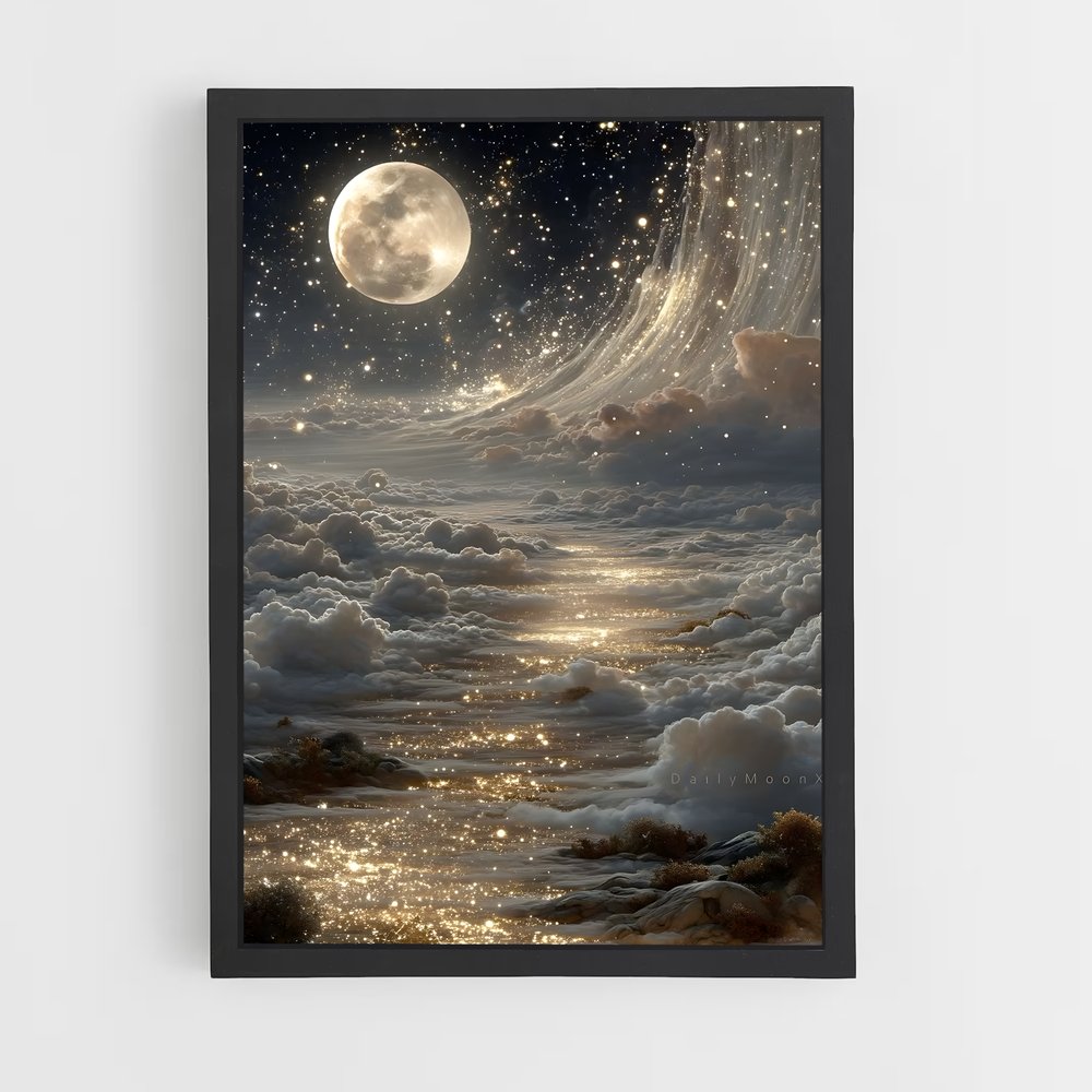 Poster Supermoon Éblouissant – affiche Univers (vue 2)