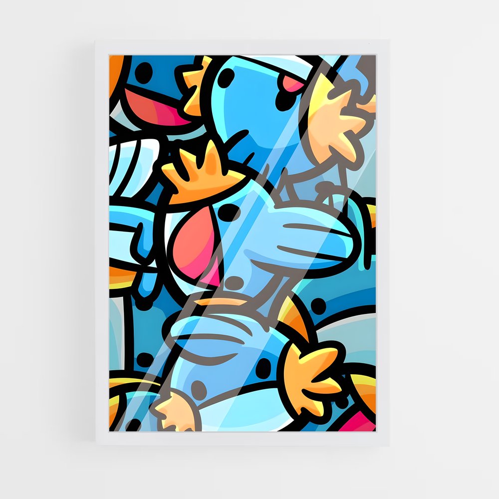 Poster Aquatique Éclatant – affiche Pokemon (vue 3)