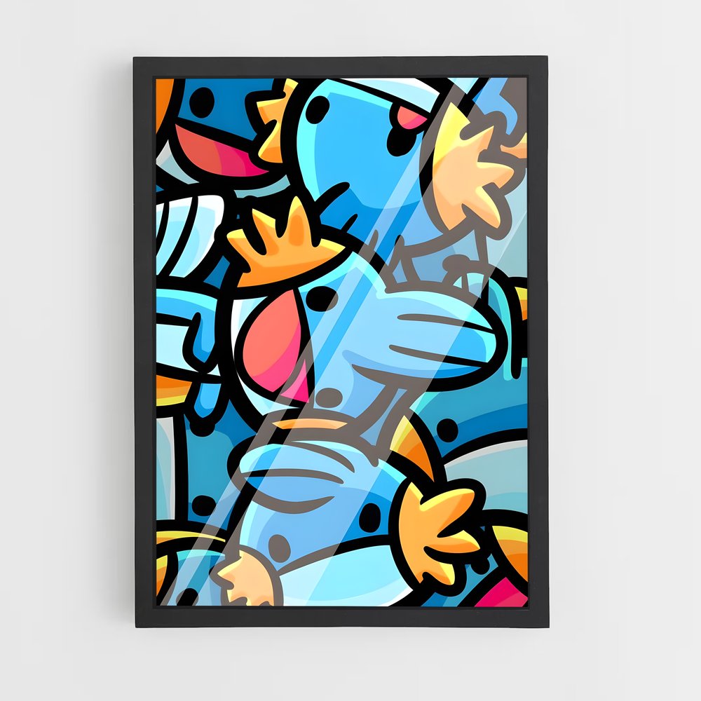 Poster Aquatique Éclatant – affiche Pokemon (vue 2)