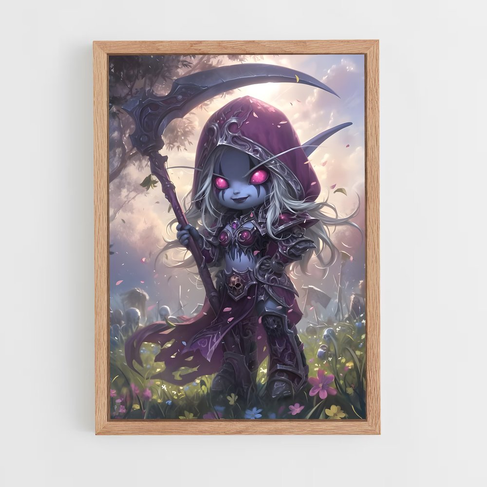 Poster La Faucheuse Rougie – affiche World of Warcraft (vue 4)