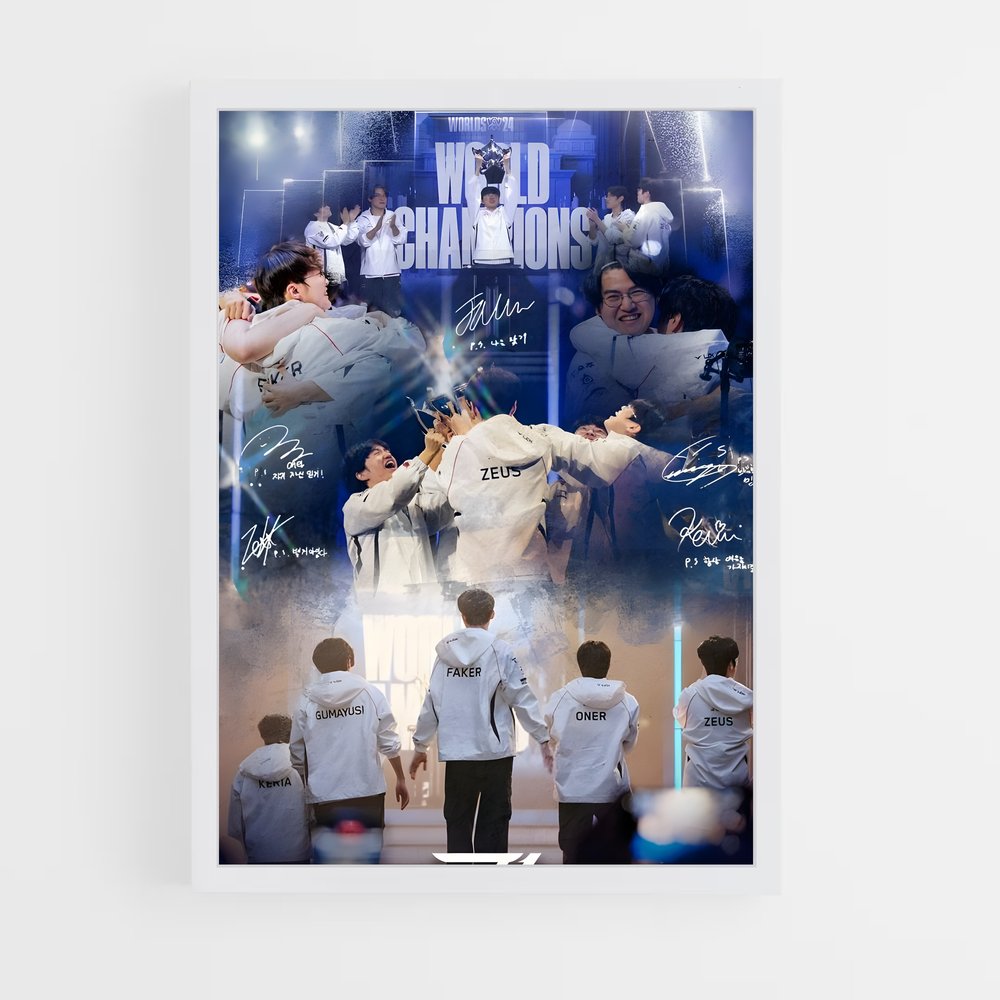 Poster Champions du Monde – affiche Esports (vue 3)