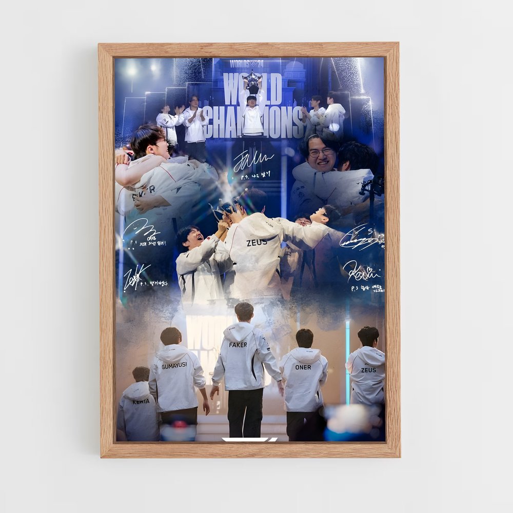 Poster Champions du Monde – affiche Esports (vue 4)