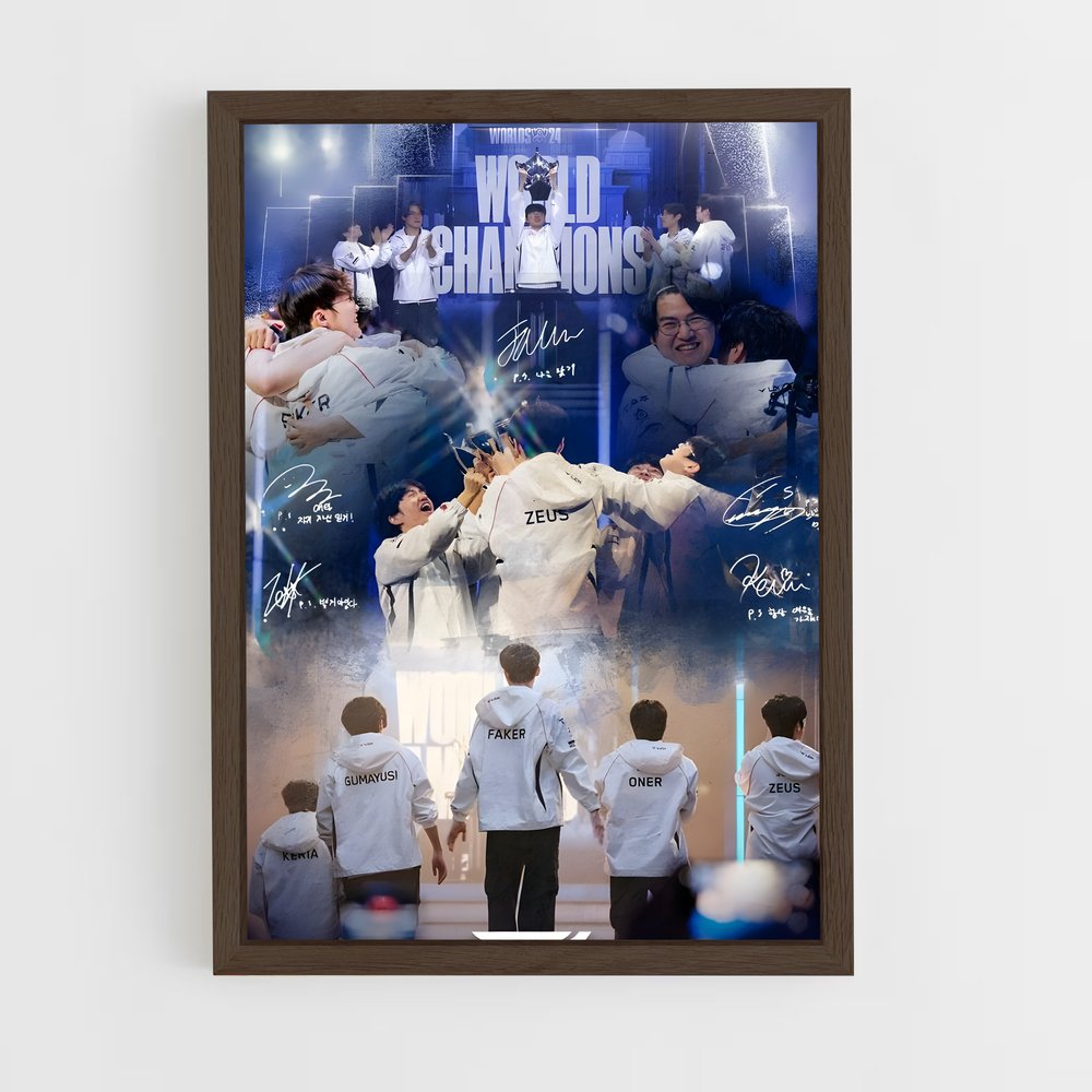 Poster Champions du Monde – affiche Esports (vue 5)