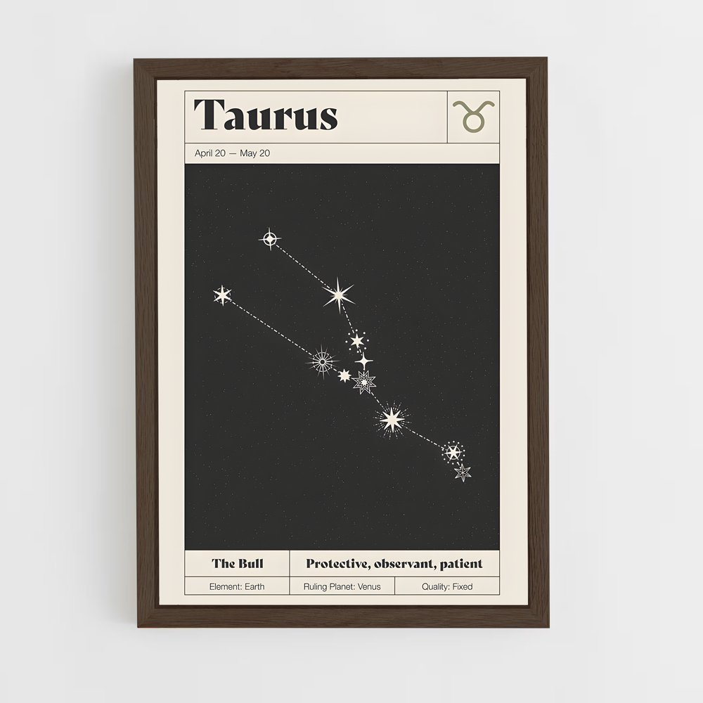 Poster Constellation de Taureau – affiche Constellations (vue 5)