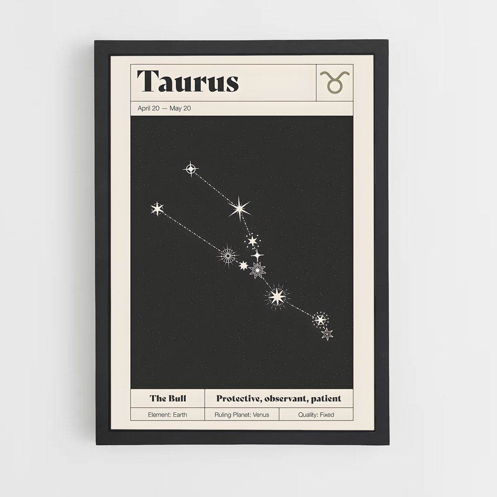 Poster Constellation de Taureau – affiche Constellations (vue 2)